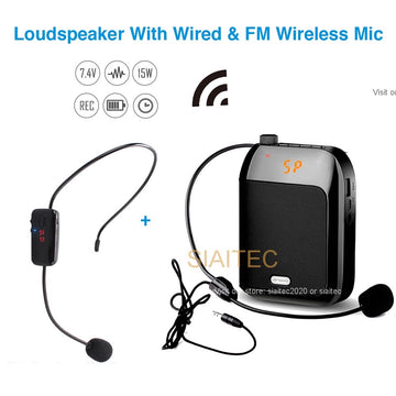 T9 Bluetooth 15W Portable Loud Speaker with Wired and FM Radio Wireless Microphone, High Quality-Price
